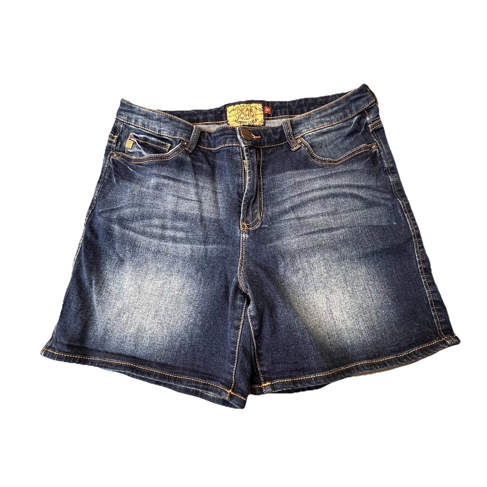 Dear John Women's Jean Shorts Stretch Denim Dark Wash Size 30